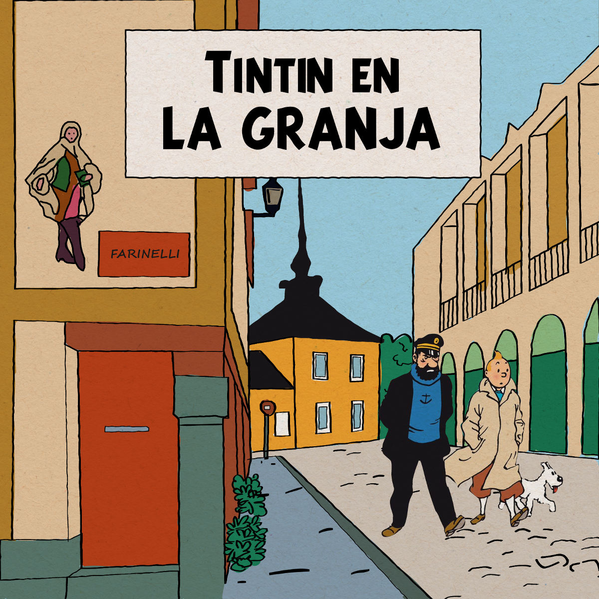 tintín en la granja